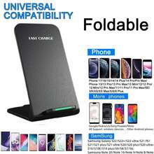 Solid Black Minimalist Solid Color Wireless Charger 1pc 15W (Max Power) Foldable Wireless Charger, Can Be Used As Both Wireless Charging Pad And Stand, Ideal For Charging While Watching Videos. Ultra-Thin Design, Compatible With IPhone 17, 16, 15, 14, 13, 12, 11 And Pro Max Series, As Well As Galaxy S23, S22, S21, S20 And Note Series. Suitable For Charging Phones In Office, Dorm Or Home Spring Gift Birthday Anniversary. - Multicolor - View 4