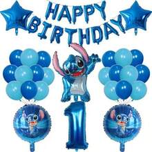 Stitch Balloon Set, Suitable For Birthday Celebration, Decoration, Home Decor, Family Gift - As Shown In the Figure - View 10