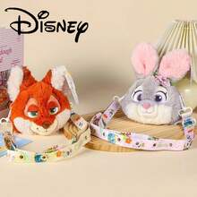 Disney Officially Licensed Zootopia Judy And Nick Plush Crossbody Bag, Spring Floral Strap Plush Shoulder Bag, Plush Doll, Children's Holiday Gift - Multicolor - View 2