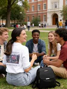 女士防盗尼龙背包，大容量休闲日用背包，适合通勤、旅行和上学，时尚轻便单肩包 - 黑色 - 查看 8