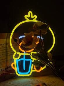 1 pieza Gafas de natación con diseño de pato LED Señal de neón decorativa de pared, alimentada por USB con interruptor regulable, ideal para bar, dormitorio, sala de estar, cumpleaños, sala de juegos, cueva de hombres y decoración de club, regalo perfecto para cumpleaños y festivales - luz policromática - Ver 10