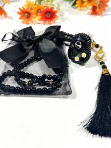 New Bowknot Gift Bag, Muslim Prayer Beads With Rhinestone Flower Counter, Electronic Rosary, Suitable For Festivals And Gifts - Multicolor - View 5