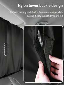 Car Rear Window Sunshade Set, Featuring Magnetic Partition And Breathable Polyester Fabric, Blocks Heat And UV, Essential Car Accessory For Summer Travel, Suitable As Gift For Men And Women - A - View 5