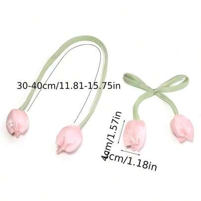 10 piezas Tulipán minimalista de doble cara DIY, materiales de accesorios para el cabello, accesorios decorativos para ropa, suministros para prendas y bolsos