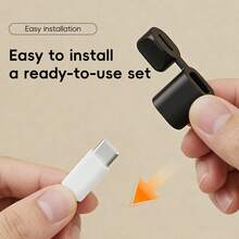 2件套磁吸式线缆整理器，桌面充电线收纳架，数据线和耳机线管理配件 - 彩色 - 查看 3