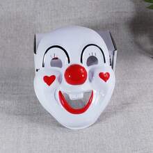 Mặt nạ chú hề dễ thương với họa tiết trái tim đỏ, phụ kiện trang phục hóa trang Halloween. - Nhiều màu - Xem 8