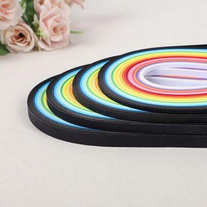 260pcs Strips Quilling Set, 39cm, Mixed Color Decorative Gift Gradient Craft Paper, 5mm