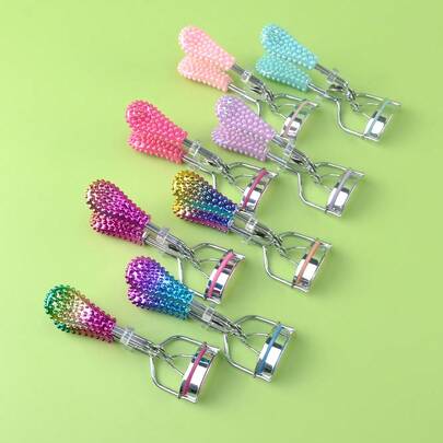 Colorful Polka Dot Eyelash Curler, Wide Angle Shaping Curling Natural Look, Portable Eyelash Curling Tool