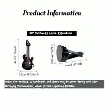 3 chiếc kẹp trang trí cửa gió điều hòa ô tô hình đàn guitar mini nhiều màu sắc, quà tặng ngày lễ cho cả nam và nữ, thời trang và độc đáo | Kẹp cửa gió điều hòa nhẹ, nhiều màu sắc, không mùi - Chỉ dùng để trang trí - đàn ghi-ta - Xem 4