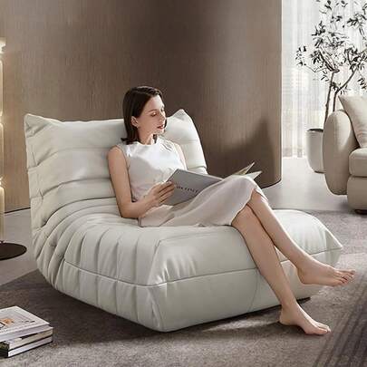 GAON. Sillon Individual Moderno para Sala de Piel Sintetica, Comodo y Ergonómico Sofa Juvenil Minimalista Decorativo para Dormitorio Recamara (Gris)