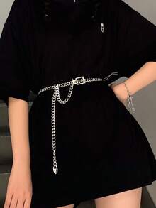 1条银色女士腰链，适合日常佩戴 - 銀色 - 查看 2