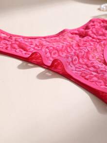 2pcs/Set Plus Size Women Sexy Low Waist Seamless Leopard Lace Patchwork Panties, Soft Breathable Casual Underwear For Daily, Sports, Yoga - Multicolor - View 11