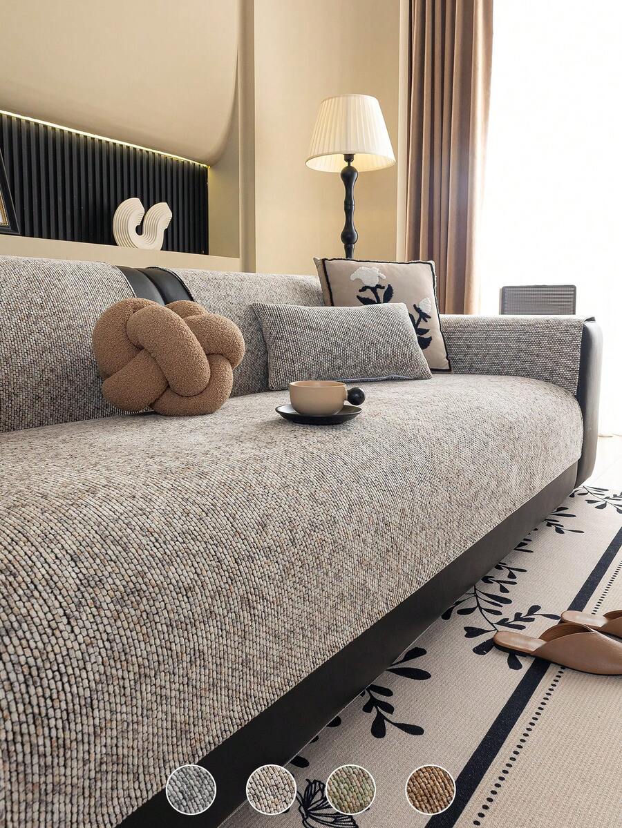 1 chiếc đệm sofa dệt bằng sợi chenille chuyển màu, chống trầy xước do thú cưng, dùng được cả bốn mùa, có thể giặt máy, đa năng, kiểu dáng hiện đại, bảo vệ cho sofa 1-4 chỗ ngồi. - nhiều màu - Xem 1