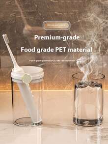 多功能旅行洗漱收纳管，可拆卸牙刷和牙膏杯，卫生 - 彩色 - 查看 10