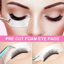 110pcs Eyelash Grafting Pad, Pre-Cut Foam Eyelash Tape, U-Shaped Eyelash Transplantation Eye Patch, Eyelash Tape, Under Eye Pad, Beauty Tool - White - View 11