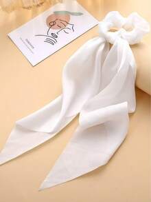 1个女童休闲简约丝带卷曲弹力发圈，适合日常通勤 - 彩色 - 查看 18