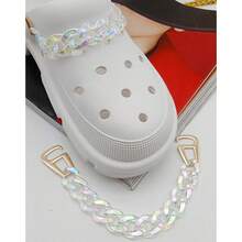 1 Pair Colorful Chain Hollow Out Clogs/Sandals - AB Lottery - View 3