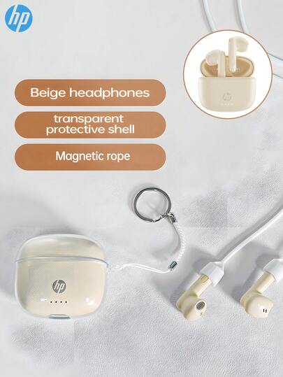  HP H10J Wireless Headphones | Bluetooth 5.4 | IPX4 Waterproof | 30 Hours Playtime | Built-In Microphone | Includes Protective Case And Anti-Lost Silicone Lanyard