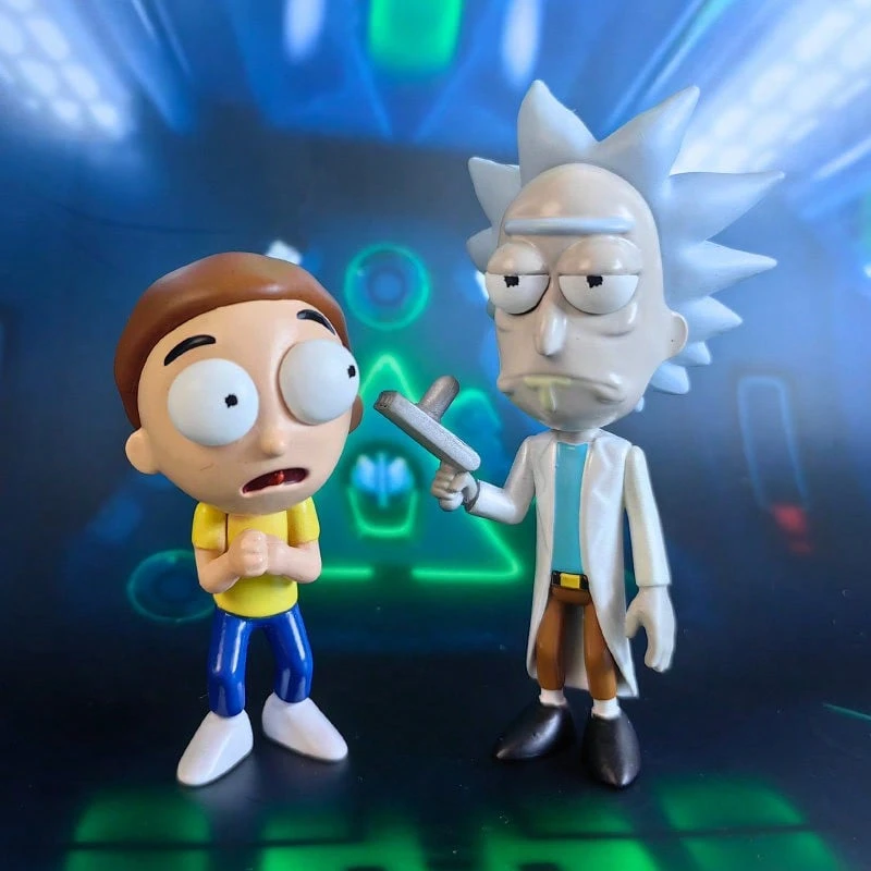 Simba RICK AND MORTY Figura coleccionable de aleación de 2.5 pulgadas de Jada Rick y Morty - Decoración de escritorio de aleación detallada de Meeseeks - Regalo divertido para adolescentes - Multicolor - Ver 1