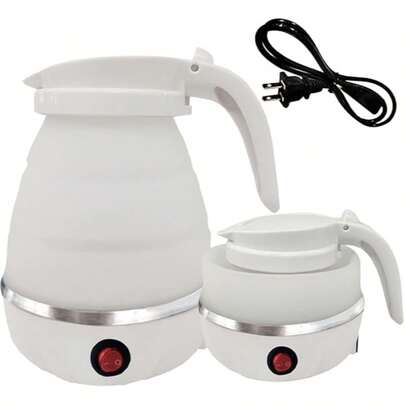Jarra Electrica Tetera Hervidor Agua Plegable Pava Portátil Blanco
