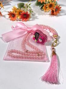 New Bowknot Gift Bag, Muslim Prayer Beads With Rhinestone Flower Counter, Electronic Rosary, Suitable For Festivals And Gifts - Multicolor - View 16