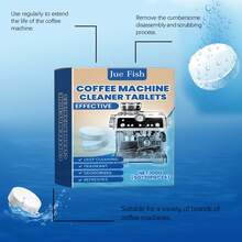 JUE FISH 20 Tablets Coffee Machine Cleaner, Espresso Maker Descaling Tablets, Deep Cleaning Remover For Coffee Oil & Mineral Deposits, Universal Pod Coffee Maker Accessories For Home Office,Gifts For Men And Women Suitable For Mother's Day, Father's Day, Birthdays, Weddings And Parties,Quick Ship Items,Free Shipping - Coffee Machine Cleaning Effervescent Tablets - View 9