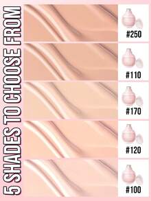 Misslyn Long-Lasting Breathable Matte Foundation - Brightening, Concealing, Sweat-Resistant, Oil-Controlling, Full Coverage, Pore-Minimizing, Waterproof, Transfer-Proof, Lightweight Liquid Foundation, Suitable For Y2K Parties, Beaches, Travels, Camping, Outdoor Activities, Gifts, Fashionable Girls, New Year, Makeup, Cosplay, Best For Travels, Festivals, Campus, Charm, Chinese New Year, Vegan, Cruelty-Free - #120 - 查看 4