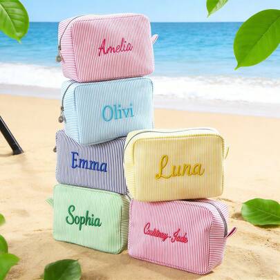 Túi đựng đồ dùng học tập thêu tên theo yêu cầu, hộp bút chì, hộp văn phòng phẩm, túi đựng đồ cá nhân hóa, túi sắp xếp đồ dùng cho trẻ em, túi đựng tã, túi xách tay trẻ em, túi du lịch chống bẩn, khóa kéo, bao bì đựng tã, túi đựng đồ dùng vệ sinh cá nhân hoặc mỹ phẩm, vật dụng thiết yếu cho túi đựng tã em bé, hộp đựng tã em bé, đồ dùng học tập, túi đựng mỹ phẩm dung tích lớn, quà tặng tựu trường, đại học, du lịch, công tác, túi đựng mỹ phẩm, túi đựng đồ dùng vệ sinh cá nhân thêu, túi đựng mỹ phẩm thêu, đồ dùng học tập cho bé trai và bé gái