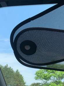 Universal Sunshade Curtain, Suction Cup Car Window Sun Shade, Elastic Breathable Mesh Outdoor Camping Car Sun Visor, Blocks UV Rays, Anti-Mosquito Car Sun Shade - A - View 8
