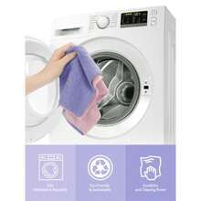 Microfiber Cleaning Cloth Roll -40 Pack Tear Away Microfiber Towels 12" x 12" Reusable Washable Scratch Free Ultra Absorbent for All-Around Cleaning Supplies Lavender - Lavanda - Ver 6