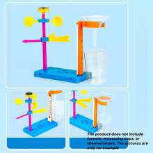 1 Set Kit de Experimento Científico (Paquete de Materiales, Requiere Manualidades), Modelo de Veleta de Estación Meteorológica, Veleta DIY, Artículos de Exploración Científica Educativa, Mejorar el Pensamiento, la Imaginación y la Innovación de los Estudiantes - Multicolor - Ver 4