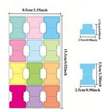 10pcs Color Coded Page Labels 15.3x8.5cm, Hand-Writable Bookmark Stickers For Calendar, Planner, Journal, Diary And DIY Decoration School Supplies - 10 Color-coded Labels - View 8