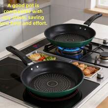 [Chảo chống dính] Chảo đáy phẳng chống dính phủ kim cương tinh thể, dày dặn, ít khói, thích hợp cho bếp ga và bếp từ. - Xem 5