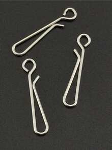 50pcs Hanging Snap Clips, New Saltwater Fishing Quick Connector, Stainless Steel High Tensile Linking Rings, Fishing Tackle Accessories - Silver - View 3