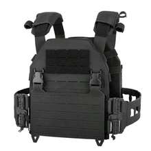 YAKEDA Tactical Training Vest With PALS System - Adjustable Straps Quick-Release Buckle For Hunting - Black - View 2