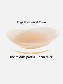 1 Pair/3pcs Invisible Breathable Silicone Nipple Cover Pasties, Strapless Backless Bra Petals For Wedding Dress, Washable With Packaging - Multicolor - View 6