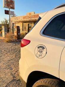 1 件西部牛仔猫贴纸/墙贴，适用于任何车辆 - A - 查看 2