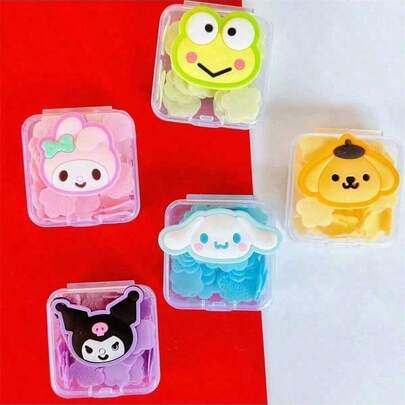 SANRIO 每盒30~40片，三丽鸥Hello Kitty一次性迷你旅行皂片，6种香味卡通包装可选，便携式免洗洗手液片，适合户外旅行，学生专用，盒装一次性旅行迷你小熊皂片，免费消毒皂片，方便旅行的皂片，皂片