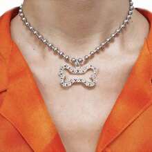 Gothic Subculture Retro Bone, Thorn & Clavicle Chain Necklace, Unique Personalized Accessory - Bạc - Xem 3