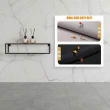 Floor Mats Multiple Sizes Solid Versatile Colors Available Indoor Mat Hallway Living Room Wear Resistant Non-Slip Pad Bedroom Easy Care Decorative Rug - Black and Gray - View 7