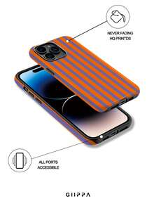 Ốp điện thoại chống sốc thiết kế sọc tím và cam, phù hợp với 17 Pro Max, 16 Pro Max, 15 Pro Max, 14 Pro Max. Thiết kế thời trang và độc đáo kiểu Hàn Quốc, tương thích với iPhone 11/12/13/14/15/16 Pro Max Plus. Thiết kế thanh lịch phù hợp cho cả nam và nữ. Món quà lý tưởng cho bạn gái vào dịp Lễ Phục Sinh, sinh nhật, mùa xuân. - trái cam - Xem 3