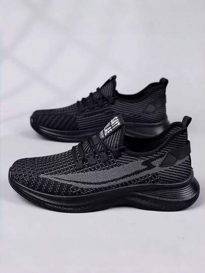 2026 男士休闲步行鞋，透气网面运动鞋，适合健身房、网球、跑步，易于穿脱，舒适轻便