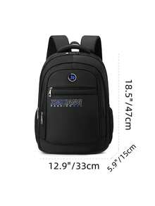 Men's Backpack, Large Capacity Travel Bag, Student Laptop Bag - Blue - View 2