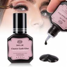 zwellbe 20毫升/管装睫毛胶，簇状睫毛胶，黑色，适合敏感肌肤，速干防水，单根睫毛胶，持久耐用，DIY睫毛嫁接胶，强力睫毛胶，家用睫毛嫁接自粘胶 - 黑色 - 查看 9
