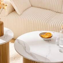 Atmosphera 'Homelya' Coffee Table In MDF Ø70x40cm - White - View 4