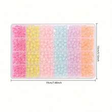 AHAYA 24-Slot Colorful Bead Kit, DIY Acrylic Beads For Jewelry Making, Suitable For Earrings, Necklaces, Bracelets, Anklets, Keychains, Phone Charms, Crafts - Multicolor - View 9