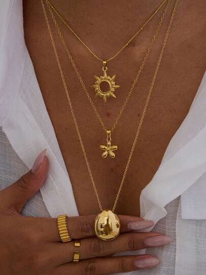 rundraw 1 chiếc mặt dây chuyền hình hoa hướng dương oval rỗng, kiểu dáng thời trang Bohemian bằng thép không gỉ mạ vàng dành cho nữ, thích hợp cho đi biển, du lịch ngoài trời, dự tiệc, trang phục hàng ngày, kỳ nghỉ, kỷ niệm, món quà tuyệt vời nhất dành cho bạn bè và người yêu.