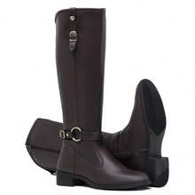 Women's Riding Boots, Tall And Long Shaft, Elegant For Horseback Riding And Galloping. - Rust Brown - View 1