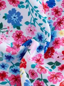 女士格子碎花吊带比基尼套装，乡村风格子碎花拼接吊带露背泳衣，饰有蝴蝶结，休闲沙滩度假女士泳装，透气弹力面料，适合海滩、音乐节、狂欢节、情人节等场合，女士沙滩装，夏季女士比基尼沙滩装，女士泳衣，夏季度假装 - 彩色 - 查看 7