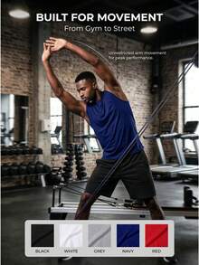 5-Pack Men's Muscle Tank Top Set, Black White Tanktop Sleeveless Gym Clothes For Men, Summer Vacation Outfits, Cotton Athletic Training Shirts, Solid Color Casual Muscle Tee, Under Shirts, Vest For Men, Ropa De Hombre Verano, Camisetas Para Hombre, Ideal For Bodybuilding, Streetwear, Beach And Running,  Basic Tops, Comfortable And Breathable Sleeveless Tank Tops, Multi-Pack Men's Summer Clothing - multicolour 2 - 查看 6